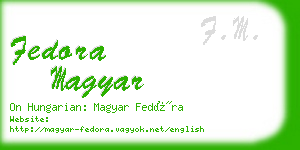 fedora magyar business card